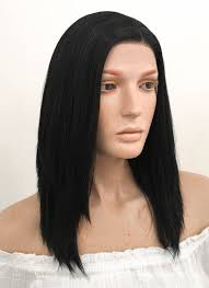 Or she's got long, straight and. Medium Straight Jet Black Lace Front Synthetic Hair Wig Lf262