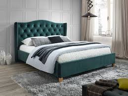 Lozko Aspen Velvet 160x200 Zielony Bluvel 78 Upholstered Beds Bed Upholstered Bed Frame