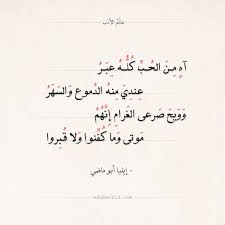شعر إيليا أبو ماضي وويح صرعى الغرام إنهم عالم الأدب arabic love quotes arabic quotes quotes
