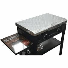 The blackstone hard cover is a must to protect the griddle from the elements. 28 Inch Blackstone Griddle Cover Lid Diamond Plate Aluminum