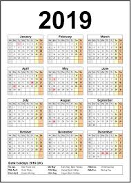 Printable Calendar 2019 United States Calendar 2019 2019 Calendar With Federal Holidays Excel Pdf Calendar 2019 Template Calendar Printables Calendar Template