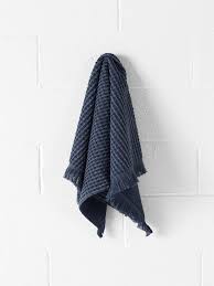 Dkny bath towel set 6 pc. Denim Waffle Hand Towel Denim Aura Home