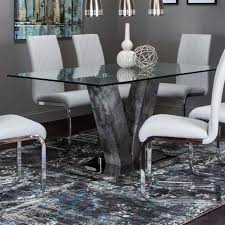 36 equal monthly payments required. Cramco Inc Veneto 63 Glass Top Dining Table With Faux Cement V Base Value City Furniture Dining Tables
