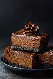 Easy Chocolate Cheesecake Bars Baker By Nature Recette Recette Chocolat Gateaux Et Desserts Recette Dessert
