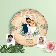 Le faire part mariage champêtre vous ira à la perfection, il est fait pour vous. Faire Part De Mariage Champetre En Forme De Rondelle De Bois