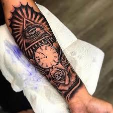 Choosing the right font style for your script tattoo as a man can be quite an uphill task. Half Sleeve Money Tattoo Sleeve