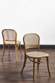 Luca Beech Rattan Dining Chair Set Of 2 Rattan Dining Chairs Cane Dining Chairs Wicker Dining Chairs