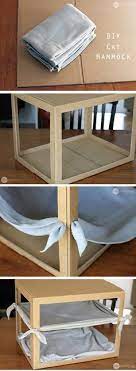 47 Brilliant Easy Homemade Diy Cat Toys For Your Furry Friend Diy Cat Hammock Cat Hammock Cat Diy