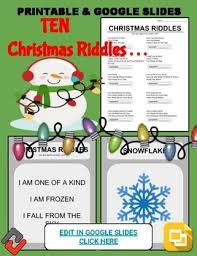 A book of picture riddles by jean marzollo , hardcover. Christmas Riddles Who Am I Handout Google Slide By Roombop Tpt