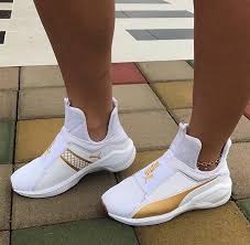 Black And Gold Puma Shoes White Gold Pumas Shoes Sneakers Nice Shoes Sneakers Fashion