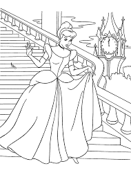 Cinderella At The Ball Coloring Pages For Kids Printable Free Disney Princess Coloring Pages Cinderella Coloring Pages Disney Princess Colors