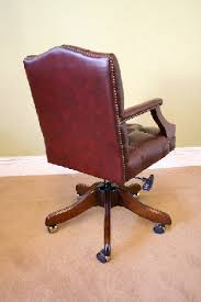 Vintage captain's leather desk chair with tilt & swivel action. Traditional Leather Desk Chairs In Hampshire Uk