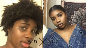 This short natural hairstyle gives you major flexibility when it comes to styling your hair since the sides and back of the hair are usually cut shorter than the middle. Slick Back Low Ponytail On Short Natural Hair No Gel No Heat Youtube