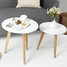 Small Side Table Coffee Table Lobby Furniture Desk Magazine Table White Bamboo Natural Color Cute Home Decor Coffee Table Magazine Table