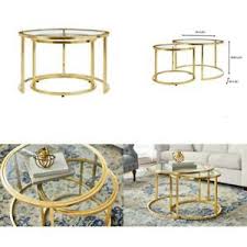 Get the best deal for black stone coffee tables from the largest online selection at ebay.com. Cheval 2 Piece 30 In Gold Glass Medium Round Glass Coffee Table Set With Nestin Ebay