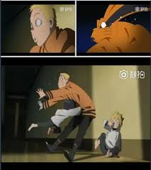 Hahah Himawari Forte Ate Kurama Sentiu Kkkk A Cara De Medo Do Boruto Olha A Do Naruto E Kurama Naruto Funny Naruto Naruto Uzumaki