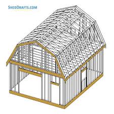 We share our progress in building a barn for less than $3000. 20 24 Gambrel Roof Barn Shed Plans Blueprints For Making Spacious Outbuilding