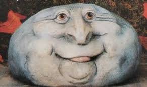 Ceramic Bisque Paint Your Own Garden Rock Face. Ceramic Stone With Face