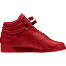 Reebok Freestyle Hi Spirit Excellent Red White 5 Reebok Freestyle Red High Tops High Top Sneakers