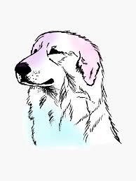 Great Pyrenees Drawing Sticker By Kj Mcsweeney Great Pyrenees Drawings Whale Painting