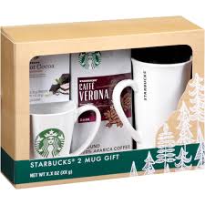 Starbucks 2 Mug Holiday Gift Set 4 Pc Walmart Com Holiday Gift Sets Coffee Gifts Drink Gift