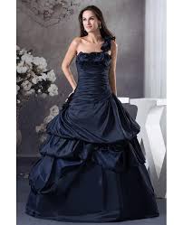 Maybe you would like to learn more about one of these? Navy Blue One Shoulder Ruffled Taffeta Color Wedding Dress Oph1268 260 9 Gemgrace Com