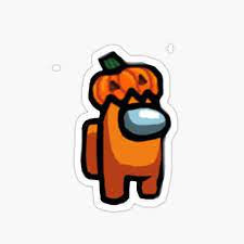 Among Us Pumpkin Hat Sticker By Stickersbycayc In 2021 Pumpkin Stickers Print Stickers Stickers