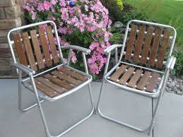 Wood Lawn Chairs Aluminum Folding Chair Set Of 2 1960s Wood Folding Chair Vintage Camper Cedar Red Patio Deck Furniture Lawn Chairs Wood Folding Chair