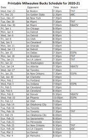 The schedule is set through monday, august 24. Printable Milwaukee Bucks Game Schedule And Tv Schedule For 2020 21 Nba Season Interbasket