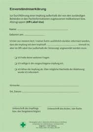 Jetzt kostenlos das aktuelle formular der vorsorgevollmacht zum ausdrucken erhalten. Deutsches Grunes Kreuz Einverstandniserklarung Off Label Use
