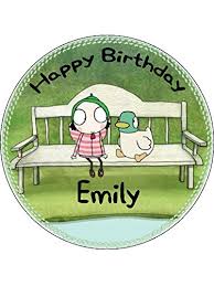 The finished product is also available in my shop. Sarah And Duck 7 5inch Round Personalised Birthday Cake Topper Printed On Icing Buy Online In Guernsey At Guernsey Desertcart Com Productid 49326774