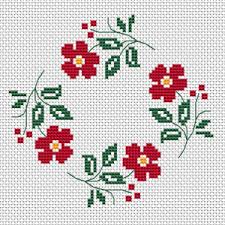 Elegant at the beach by raoul du gardier in pdf format. Red Rose Cross Stitch Patterns
