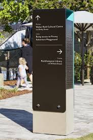 Rockhampton Riverside Wayfinding Pylon Sign Wayfinding Rockhampton Wayfinding System