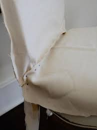 This type of chair back slipcover only works on straight back chairs, if your chairs taper slightly you can still make them, but will have to keep the shape of the slipcover as wide as the widest part of the chair back so the slipcover will fit over. How To Make A Custom Dining Chair Slipcover Hgtv