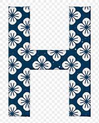 Letter H Japanese Floral Png Blue Pattern Typography Free Image By Rawpixel Com Baifern Blue Pattern Free Illustrations Typography