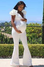 White Maternity Jumpsuit Maternity Dresses For Baby Shower White Baby Shower Dresses Pregnant Bride