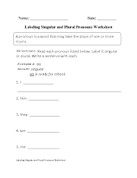 In this pronouns worksheet, learners write the pronoun that fits best in each of 5 sentence pairs. Pronouns Worksheets Singular And Plural Pronouns Worksheets