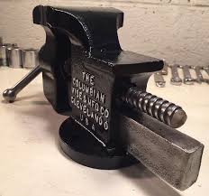 Vintage Restored Colombian No 143 Bench Vise 12lb 3 Jaws Excellent Shape Antique Tools Vises Metal Shop