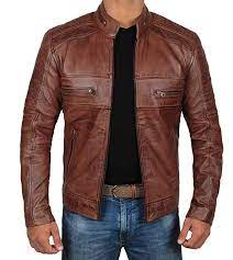 Brown Leather Jacket Asymmetrical Genuine Biker Leather Jackets For Men Brown Leather Jacket Men Brown Leather Motorcycle Jacket Leather Jacket Men