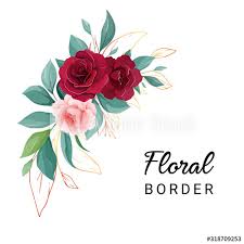 Floral Arrangements Of Red And Peach Rose Flowers Leaves Branches And Gold Leaves Floral Wedding D In 2020 Valentines Card Design Peach Roses Floral Arrangements