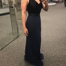 Crepe And Velvet Bridesmaid Dress With Open Back David S Bridal Velvet Bridesmaid Dresses Dresses Bridesmaid Dresses