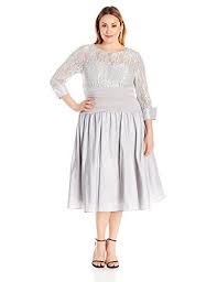 Jessica Howard Womens Plus Size Lace Bodice Midi Dress Silver 18w Check Out The Image By Visiting The L Womens Cocktail Dresses Dresses Jessica Howard Dress