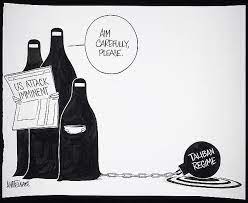 President biden's announced intention to complete the withdrawal of all u.s. The World According To W Humor S Edge Cartoons By Ann Telnaes Exhibitions Library Of Congress