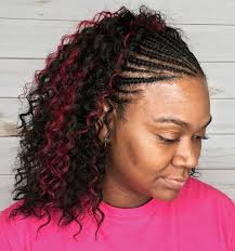 Gather some hair at the crown and start to braid. Cornrows With Curly Weave Www Macj Com Br