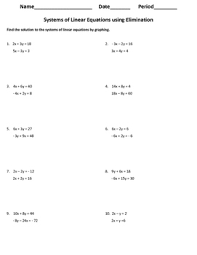 Word problems worksheet 1 rtf word problems worksheet 1 pdf view answers. Algebra 1 Worksheet Solving Systems Of Linear Equations Using Elimination
