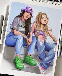 Natalia Madej Sur Instagram What Should Their Names Be Drawing Sketch Fashion Fashionillus Natalia Madej Natalia Madej Illustrations Girl Drawing