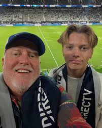 Fun 🤩 times last night at the inaugural match with my son @saulsmith.20