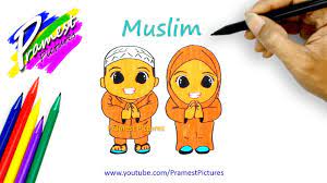 Media untuk mewarnai juga tidak terbatas hanya di atas kertas saja. Muslim Menggambar Mewarnai Gambar Kartun Anak Youtube