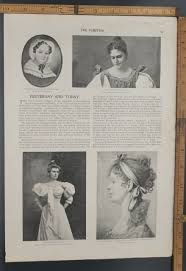 Miss Mary Bell Perkins. Mary Bell, of Bellville. An ancestor of Mrs.  Stephen Putney. Pictures of women. Original Antique Puritan print from 1897.