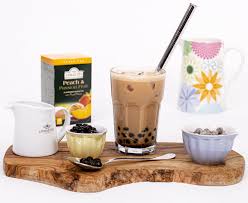 Do you love bubble tea? Peach Passion Fruit Bubble Tea Ahmad Tea Recipe
